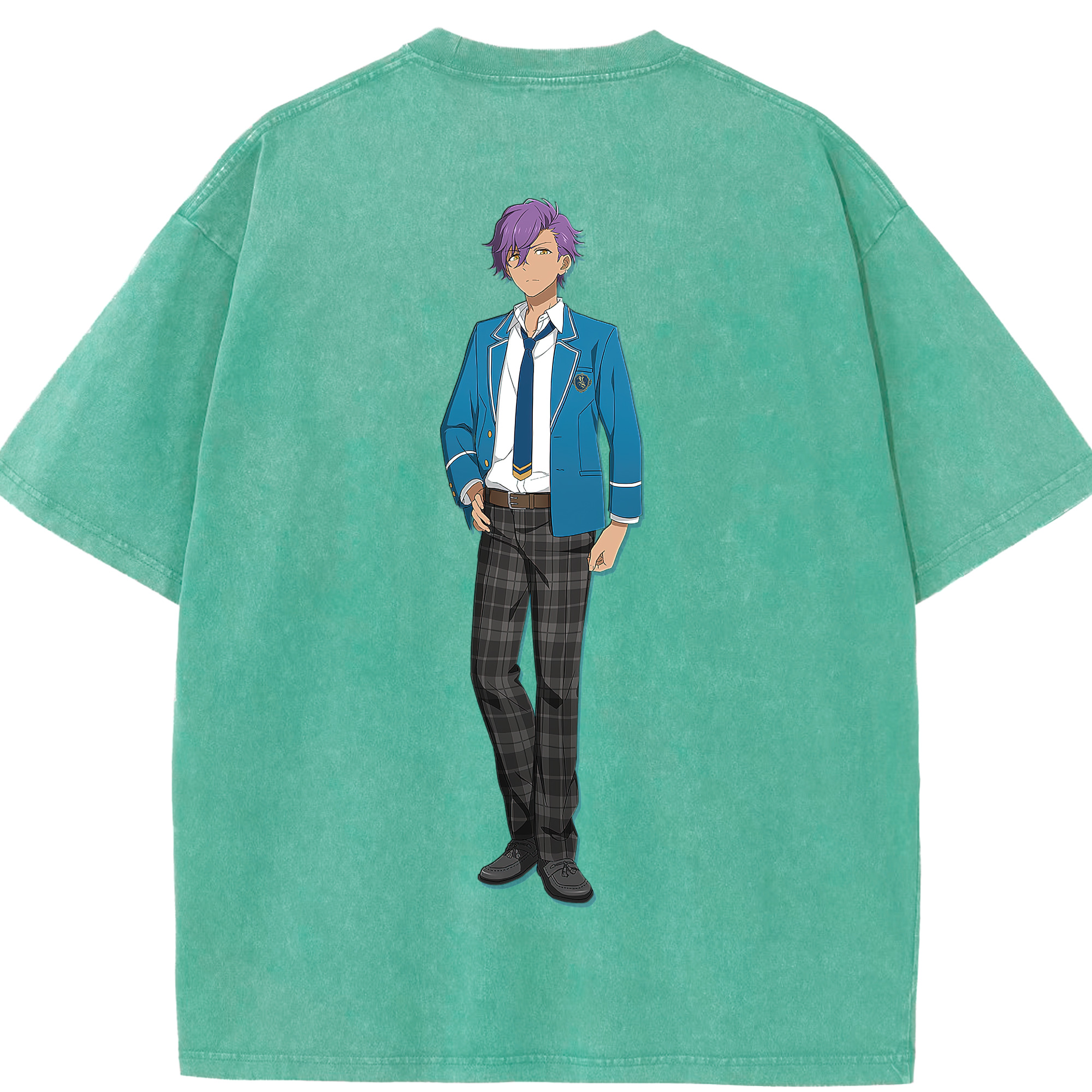 （画像用） あんさんぶるスターズ! Ensemble Stars 綿100% ヴィンテージ風 半袖Tシャツ（背面プリント）